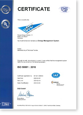 Zertifikat ISO 50001 : 2018